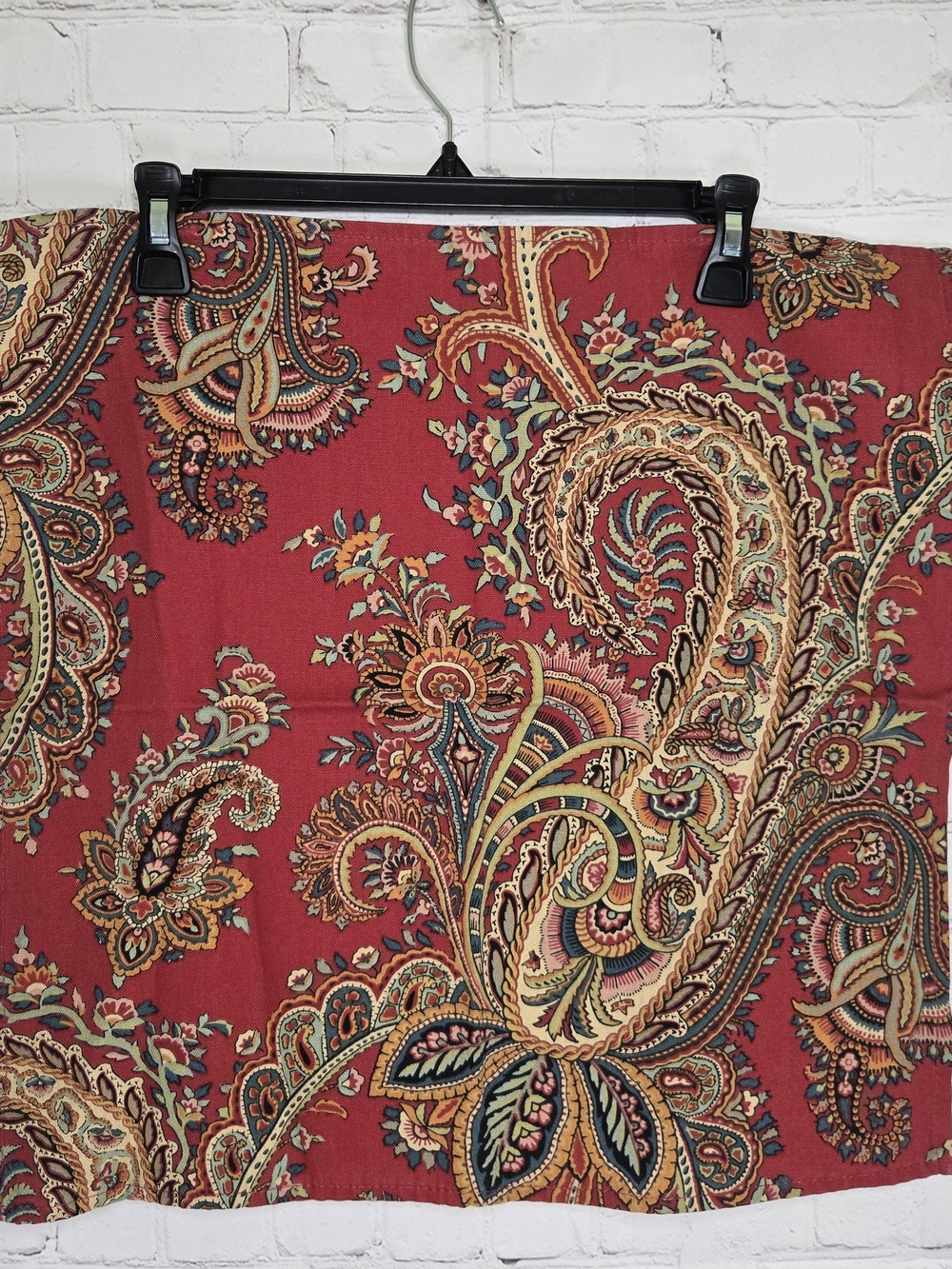 Vtg Chaps Home Ralph Lauren Paisley Cloth Napkins 3pc Red 18' Boho WhimsiGoth